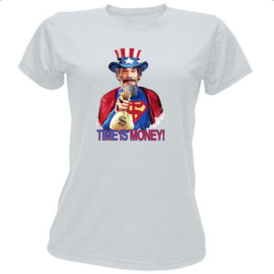 Camiseta Baby Look Super Sam Time is Money