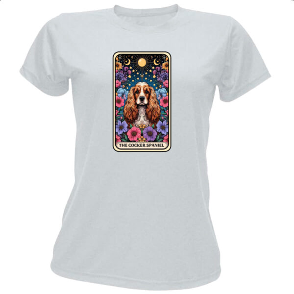 Camiseta Baby Look Taro cachorro Cocker Spaniel