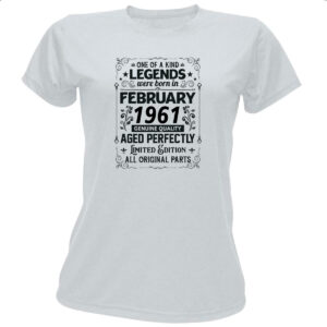 Camiseta Baby Look Legends Were Born FEV-1961