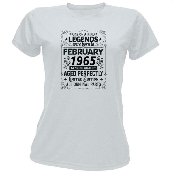 Camiseta Baby Look Legends Were Born FEV-1965