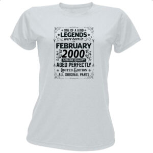 Camiseta Baby Look Legends Were Born FEV-2000