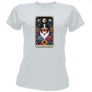 Camiseta Baby Look Taro cachorro Pastor Australiano