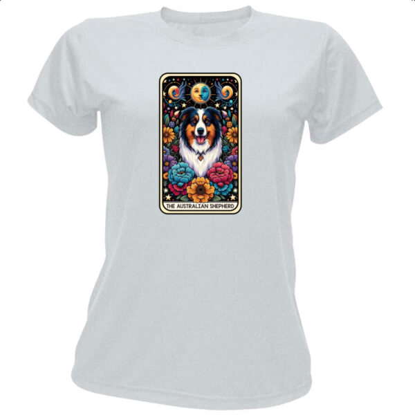 Camiseta Baby Look Taro cachorro Pastor Australiano