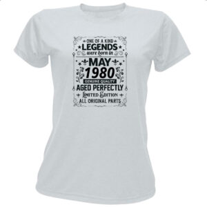 Camiseta Baby Look Legends Were Born MAI-1980