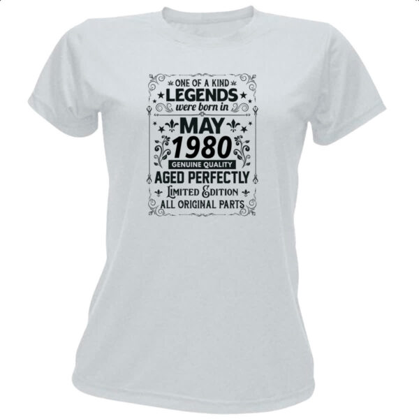 Camiseta Baby Look Legends Were Born MAI-1980