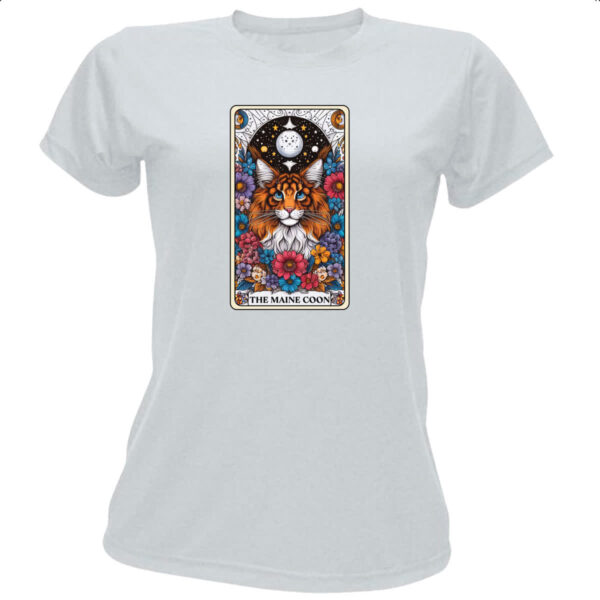 Camiseta Baby Look Taro gato Maine Coon
