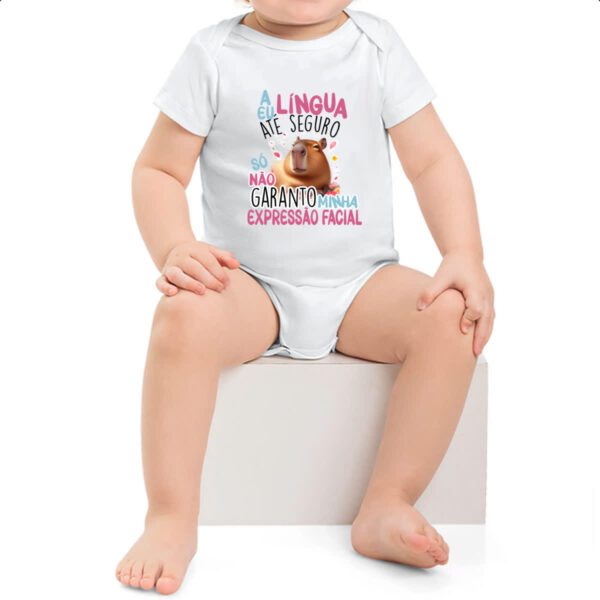 Body infantil Capivara lingua eu seguro - Imagem 2