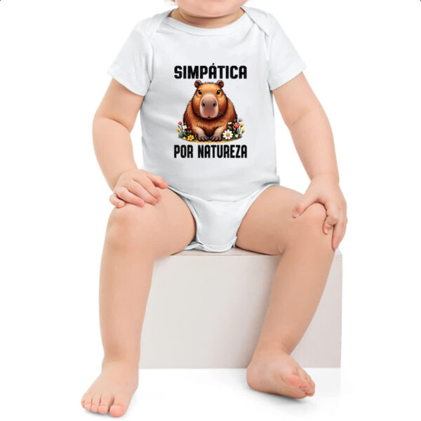 Body infantil Capivara Simpatica por Natureza - Imagem 2