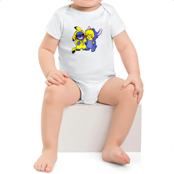 Body infantil Stitch and Pikachu - Imagem 2