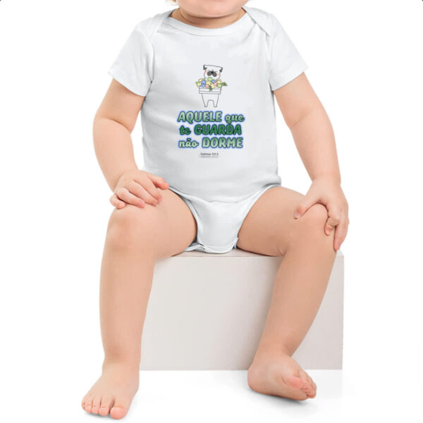 Body infantil Versiculo Fofinho aquele que te guarda - Imagem 2
