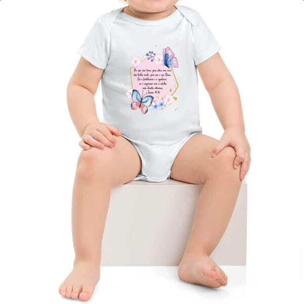 Body infantil Versiculo Moldurado por isso nao tema - Imagem 2