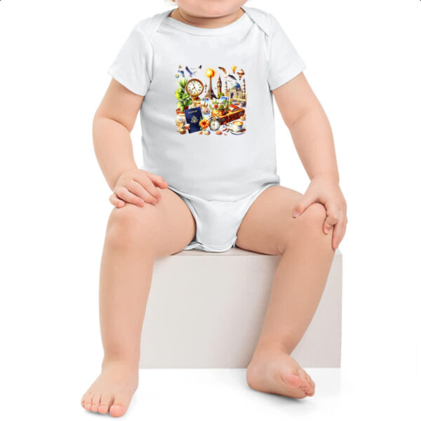 Body infantil Viagem passaporte turismo - Imagem 2