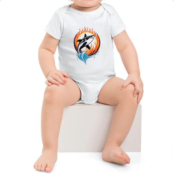Body infantil Tubarao ataque elementos de fogo - Imagem 2