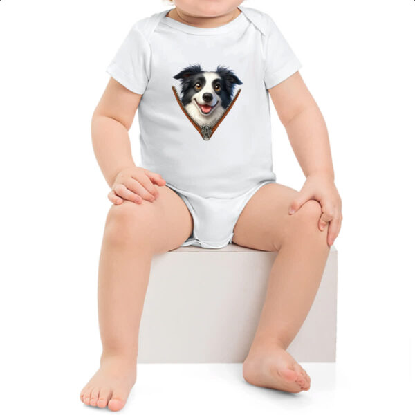 Body infantil Border Collie no Ziper - Imagem 2