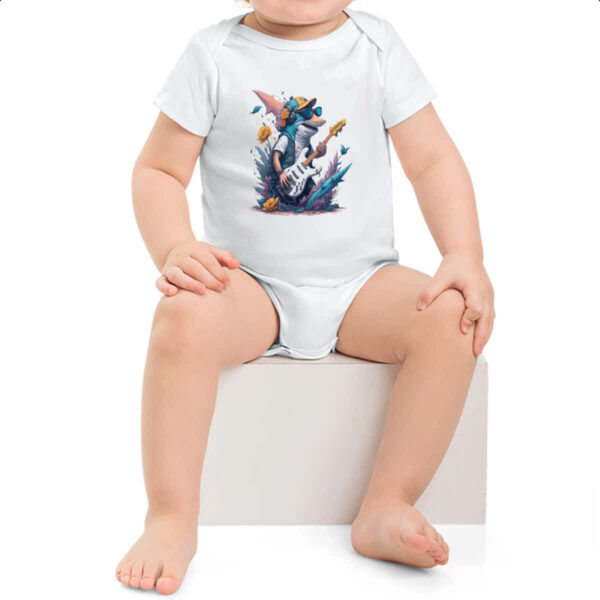 Body infantil Tubarao guitarrista - Imagem 2