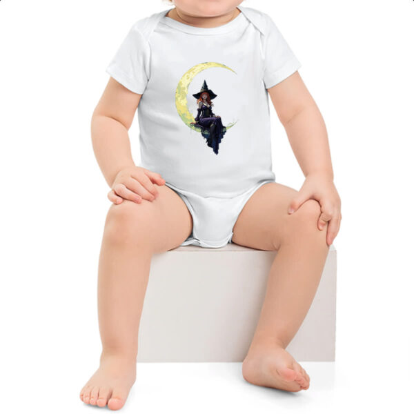 Body infantil Bruxa sentada na lua minguante - Imagem 2