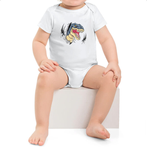 Body infantil T-Rex rasgando a camisa - Imagem 2
