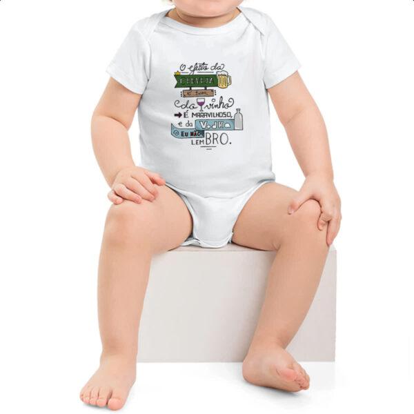 Body infantil Efeito cerveja vinho e vodka - Imagem 2