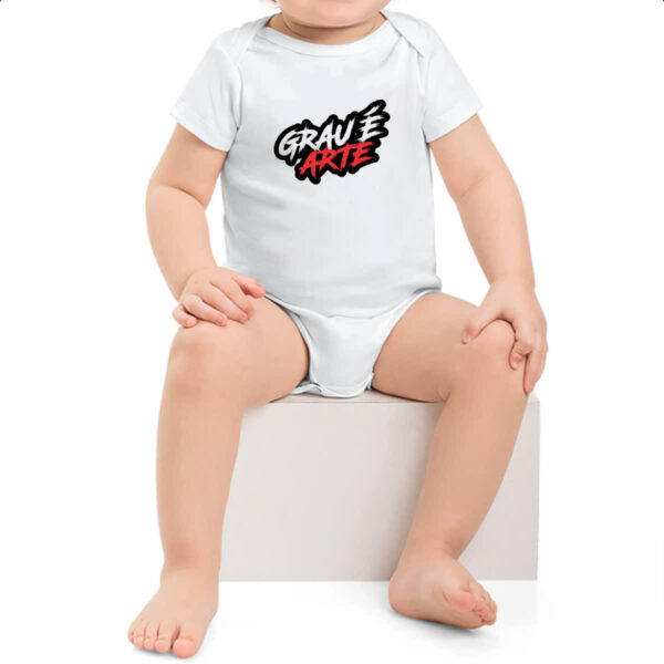 Body infantil Grau e arte - Imagem 2