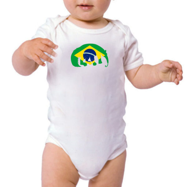 Body infantil Tamandua Bandeira Fauna Brasileira - Imagem 3