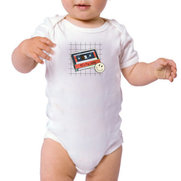 Body infantil Fita K7 90 Pop Song - Imagem 3