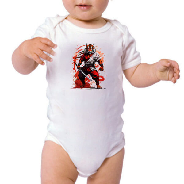 Body infantil Tigre samurai splash arte - Imagem 3