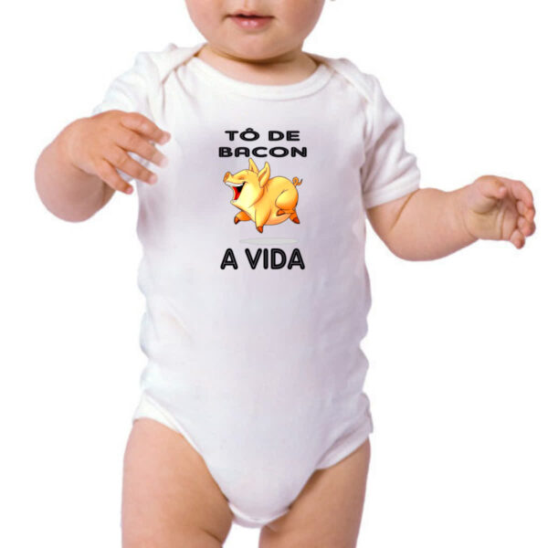 Body infantil To de bacon a vida - Imagem 3
