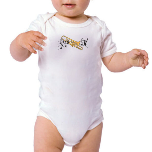 Body infantil Trombone notas musicais - Imagem 3