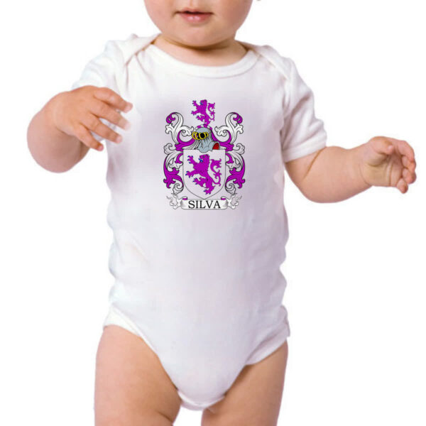 Body infantil Brasao Familia Silva - Imagem 3