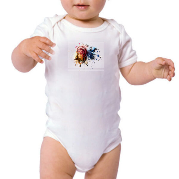 Body infantil Guerreira indigena splash art - Imagem 3