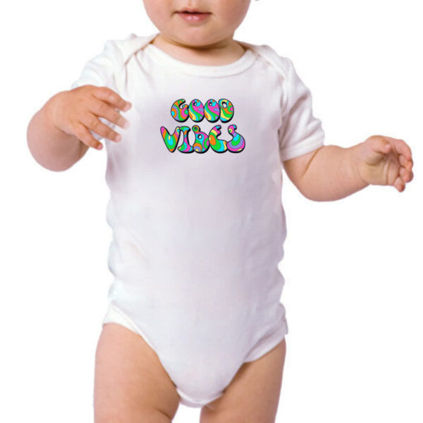 Body infantil Hippie Psicodelico Boas Vibracoes - Imagem 3
