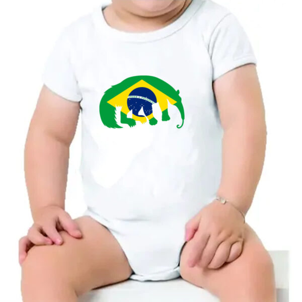 Body infantil Tamandua Bandeira Fauna Brasileira - Imagem 4