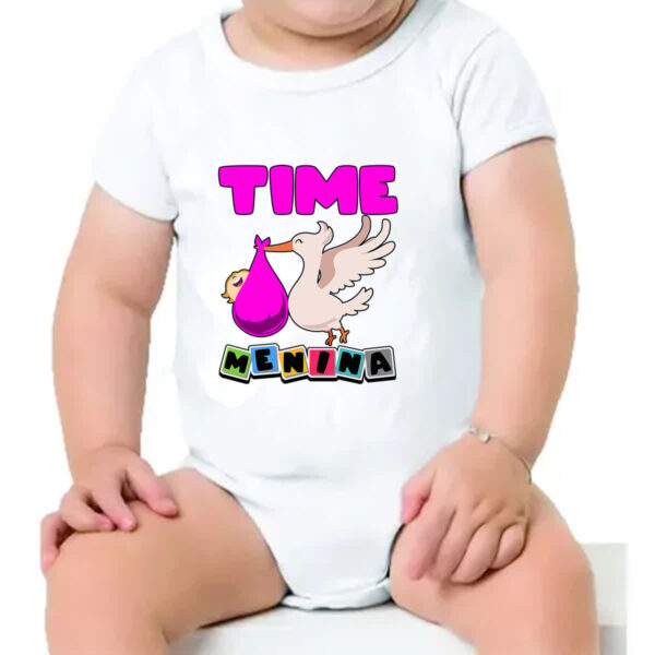 Body infantil Cegonha Time Menina - Imagem 4