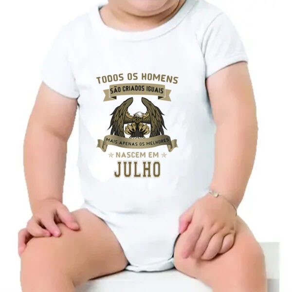 Body infantil Homem Lenda Aguia Julho - Imagem 4