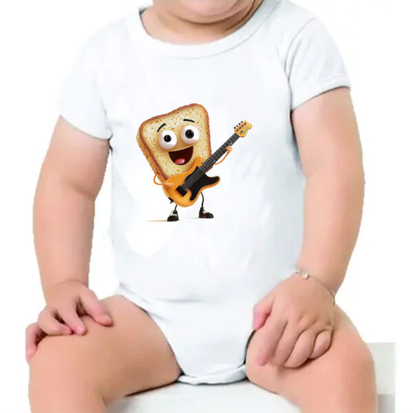 Body infantil Pao de forma guitarrista - Imagem 4