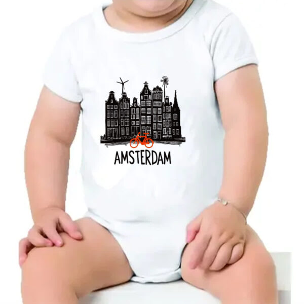 Body infantil Amsterdam Pintura Nanquim - Imagem 4