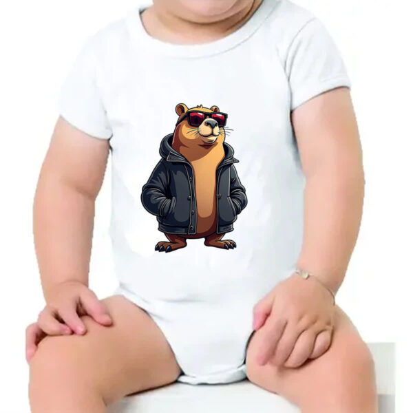Body infantil Capivara de Jaqueta e Oculos - Imagem 4