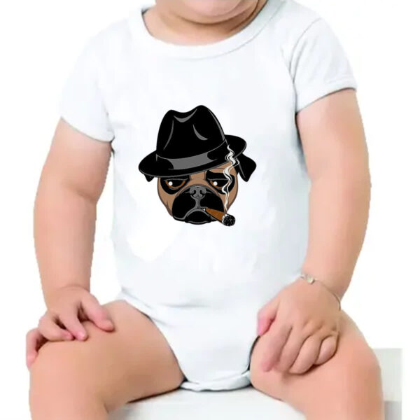 Body infantil Pug Mafioso - Imagem 4