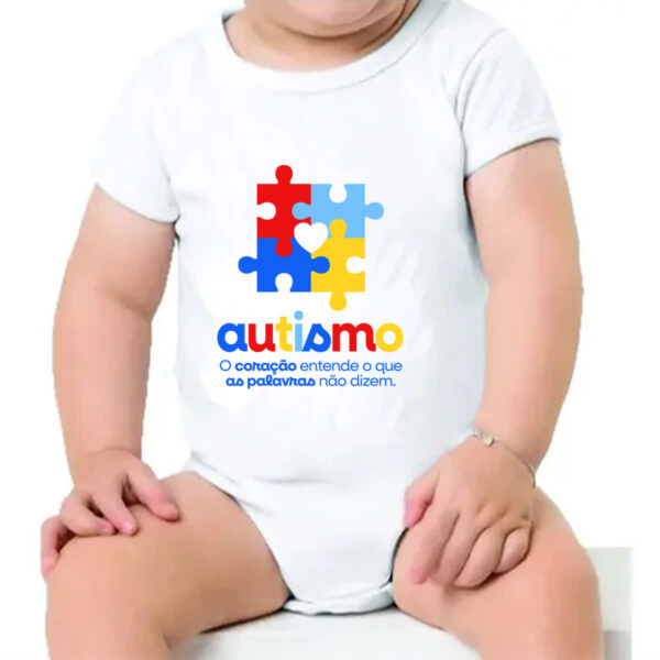 Body infantil Autismo coracao entende - Imagem 4