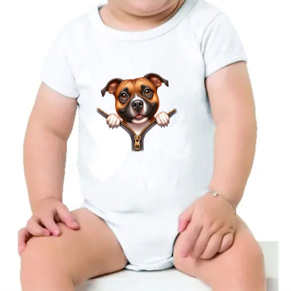 Body infantil Staffordshire Bull Terrier no Ziper - Imagem 4