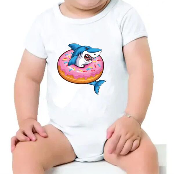 Body infantil Tubarao Donuts - Imagem 4