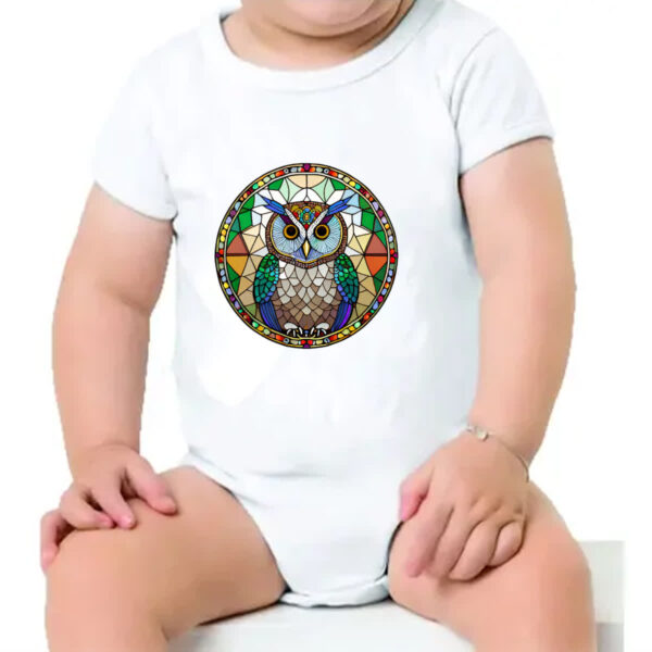Body infantil Vitral Coruja - Imagem 4