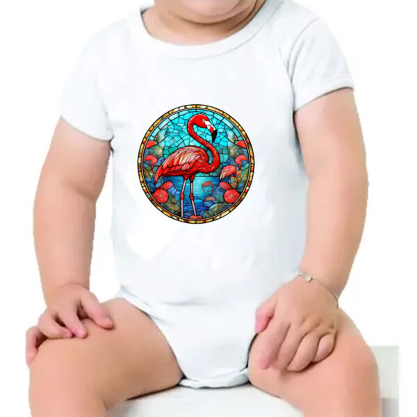 Body infantil Vitral Flamingo - Imagem 4