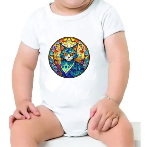 Body infantil Vitral Gato - Imagem 4