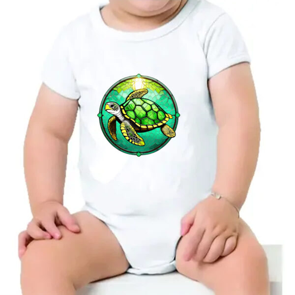 Body infantil Vitral tartaruga - Imagem 4