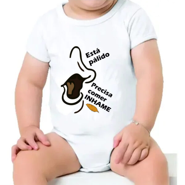 Body infantil Vovo juju comer inhame - Imagem 4
