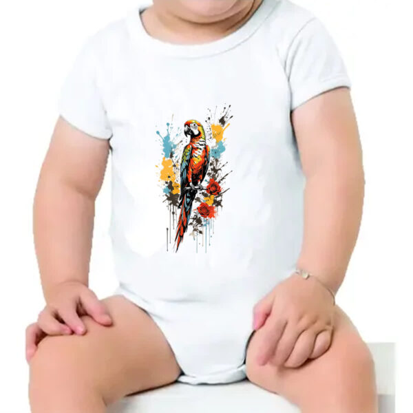 Body infantil Arara splash art - Imagem 4
