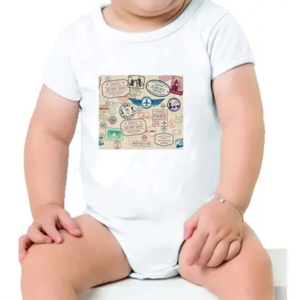 Body infantil Viagem passaport stamp - Imagem 4