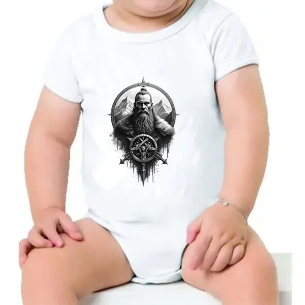 Body infantil Tatoo viking guerreiro - Imagem 4