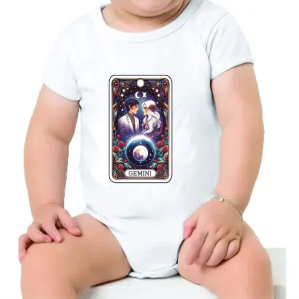 Body infantil Signo Carta Taro Gemeos - Imagem 4